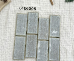 61×125 mm Kiln-Effect Glazed Tiles variegated glaze ceramic tile material sample HY-TF02-001