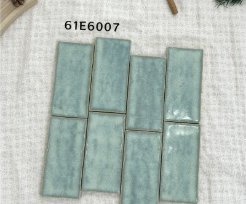61×125 mm Kiln-Effect Glazed Tiles variegated glaze ceramic tile material sample HY-TF02-003