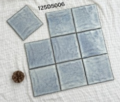 125×125 mm Kiln-Effect Square Tiles variegated glaze ceramic tile material sample HY-TF04-002