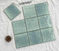 125×125 mm Kiln-Effect Square Tiles variegated glaze ceramic tile material sample HY-TF04-003
