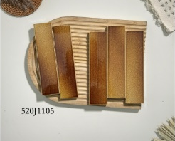 50×200 mm Variegated Gloss Tiles gloss glaze ceramic tile material sample HY-TF05-005
