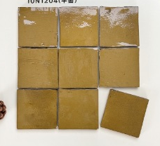 100×100 mm Glazed Clay Square Tiles flat glazed surface ceramic tile material sample HY-TF06-004