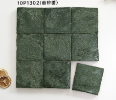 100×100 mm Textured Clay Square Tiles textured glazed surface ceramic tile material sample HY-TF07-002