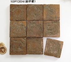 100×100 mm Textured Clay Square Tiles textured glazed surface ceramic tile material sample HY-TF07-004