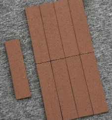 60×240 mm Sandblasted Terracotta Tiles sandblasted surface ceramic tile material sample HY-TF10-002