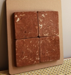 100×100 mm Natural Terracotta Tiles natural surface ceramic tile material sample HY-TF12-003