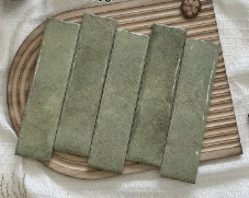 50×200 mm Gloss Handmade Strip Tiles gloss ceramic tile material sample HY-TF26-004