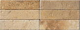 60×250 mm Travertine-Look Strip Tiles matte stone-look ceramic tile material sample HY-TF35-006