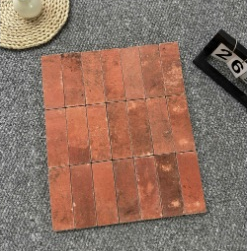 Red Terracotta Tiles & Brick Slips natural red-clay surfaces ceramic tile material sample HY-TF39-001