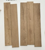 75×479 mm Wood-Look Strip Tiles matte embossed wood-look ceramic tile material sample HY-TF47-001