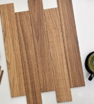 75×479 mm Wood-Look Strip Tiles matte embossed wood-look ceramic tile material sample HY-TF47-006