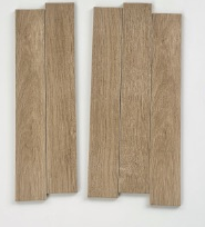 75×479 mm Wood-Look Strip Tiles matte embossed wood-look ceramic tile material sample HY-TF47-010