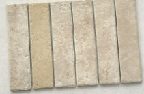 375×250 mm Travertine-Look Mesh Tiles travertine-look strip mosaic ceramic tile material sample HY-TF55-005