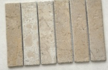 375×250 mm Travertine-Look Mesh Tiles travertine-look strip mosaic ceramic tile material sample HY-TF55-006